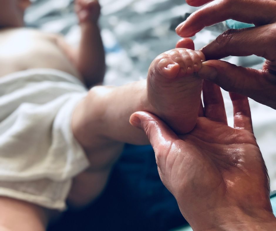Babymassage Fuss Babymassage Fuß