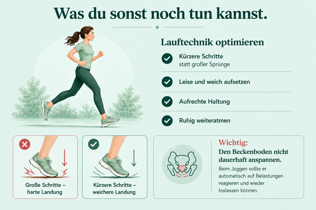 Laufen mit Beckenbodenschwäche Lauttechnik anpassen