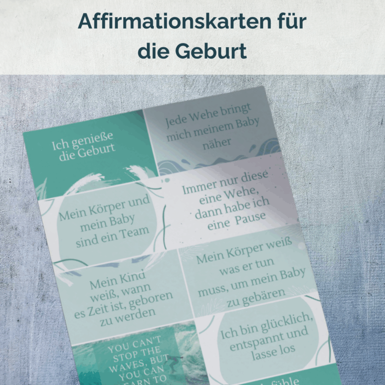 Kostenloser Download Affirmationskarten fuer die Geburt