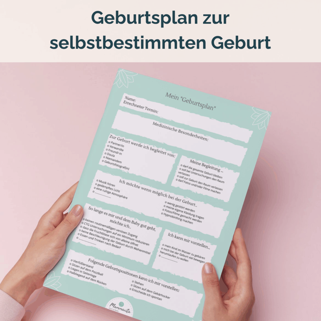 Kostenloser Download Geburtsplan zur selbstbestimmten Geburt
