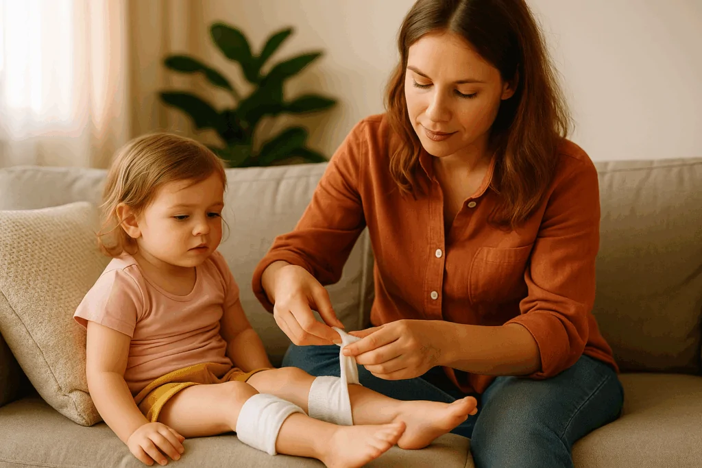 Mutter wadenwickel Wadenwickel bei Baby und Kind anlegen