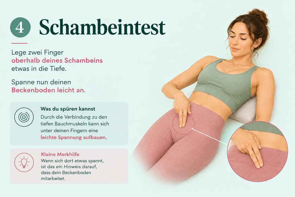 Schambeintest Beckenboden anspannen Schambeintest