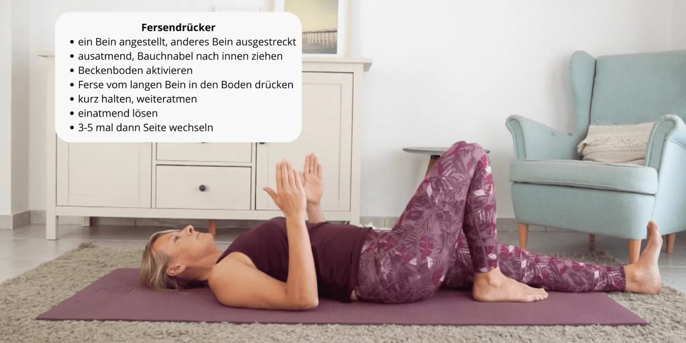 Zwer 1 Beckenbodentraining Übungen liegen