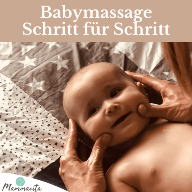 Babymassage-gesicht Babymassage Schritt-für Schritt